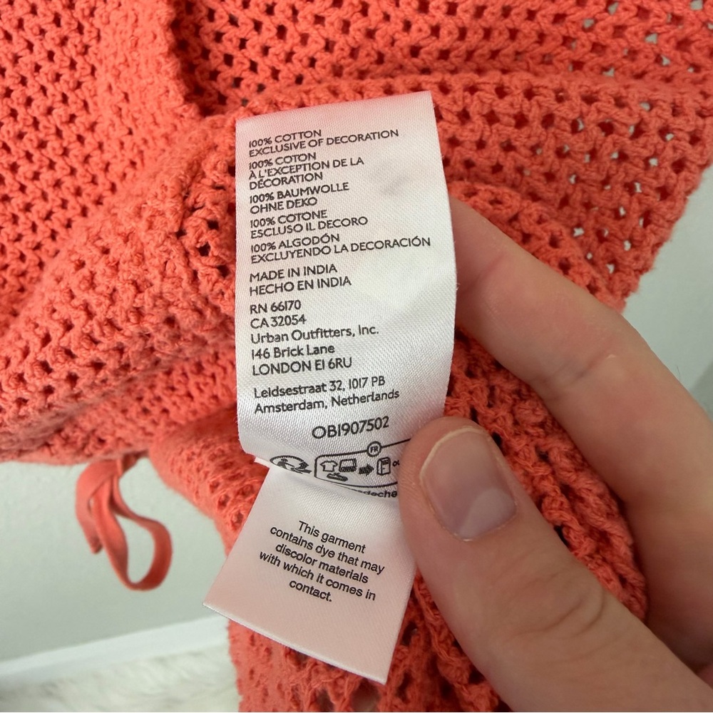 BDG Urban outfitters Orange Boardwalk Mesh Full Zip Hoodie Sweatshirt - Picture 6 of 9